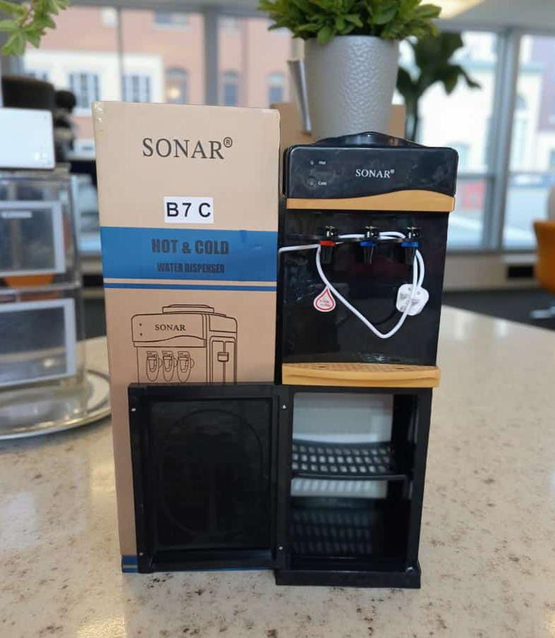 Sonar 3 tap black/gold dispenser