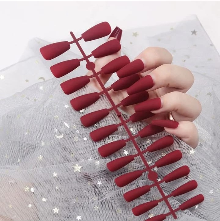 Medium 24Pcs  Ballet French Tip Press Nails Full Cover Artificial ABS Material False Nails DIY Nail Art Design